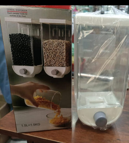 Wall-mounted Dry Food Dispensers For Organized Kitchens, Featuring Clear Containers -random Color | Food Storage Box 1500 Ml