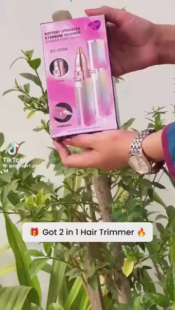 2 In 1 Electric Eyebrow Trimmer And Shaver, Flawless Hair Remover 2 In 1 Hair Remover Trimmer For Women, Flawless Facial Machine Razor, Painless Eyebrow Removal (rechargeable)